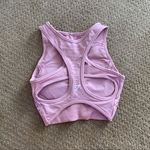 Gymshark light pink bra crop top